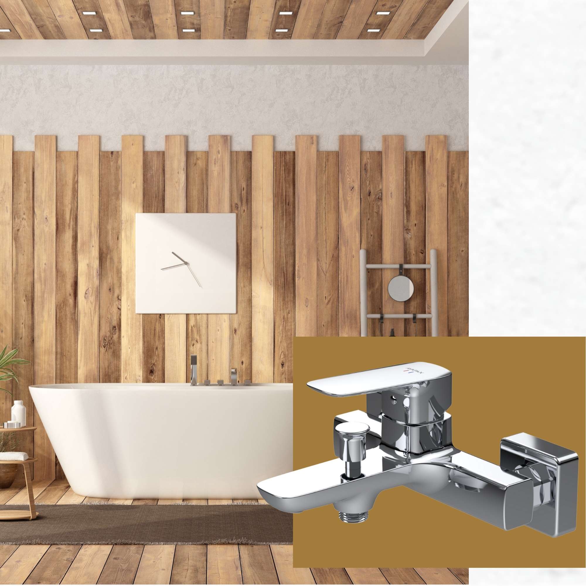 Bateria wannowa ścienna QANIX 